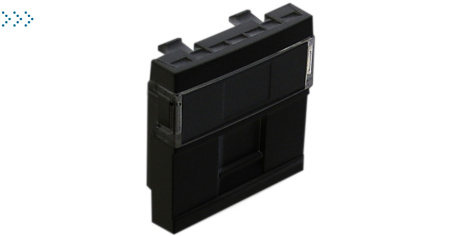 Вставка для 1-го разъема RJ-45 - 2 модуля, черный